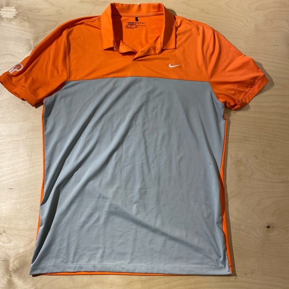 Nike Golf Men's Orange and Gray Polo Shirt Medium (MW) - Picture 6 of 14